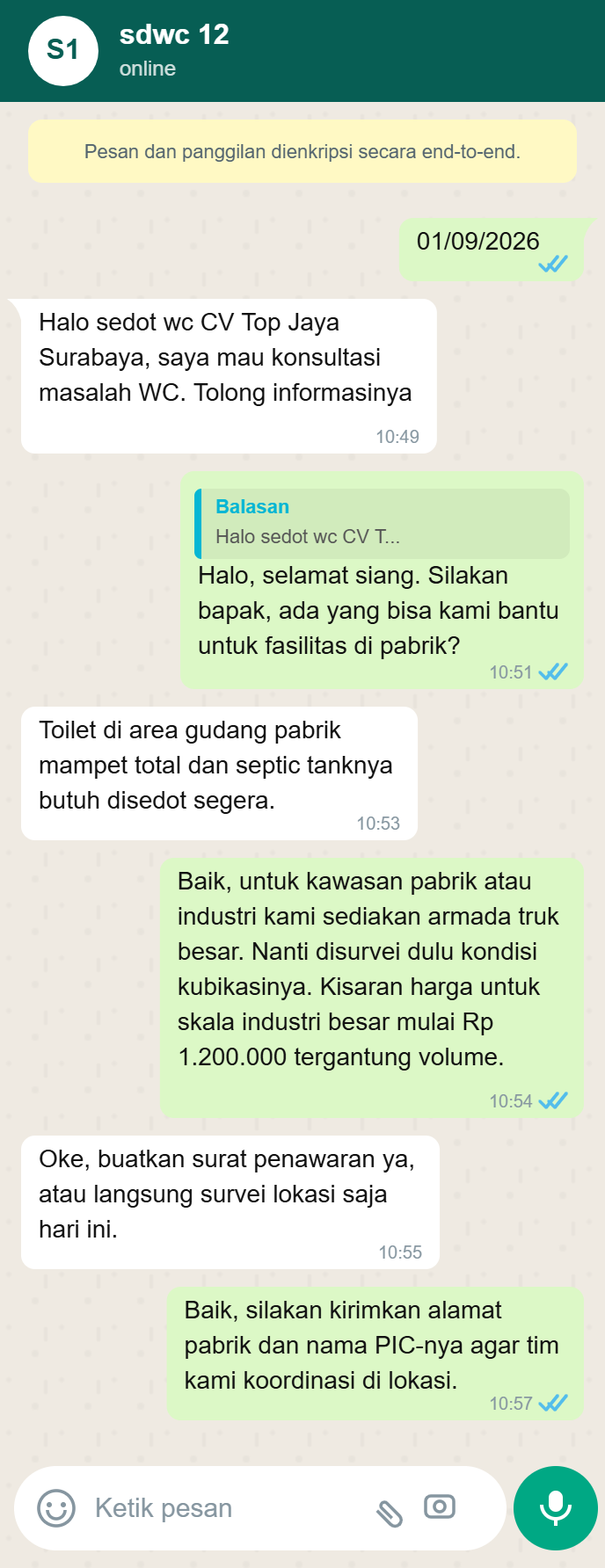 Testimoni WhatsApp 5